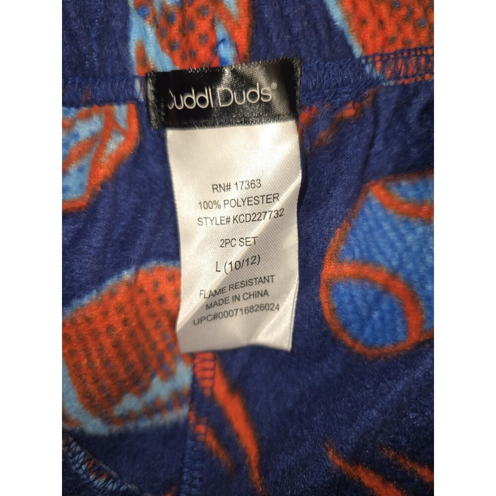 Cuddl Duds Pajama Pants Boys Size 10/12 Fleece Baseball - Picture 4 of 5